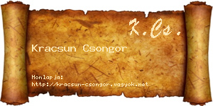 Kracsun Csongor névjegykártya